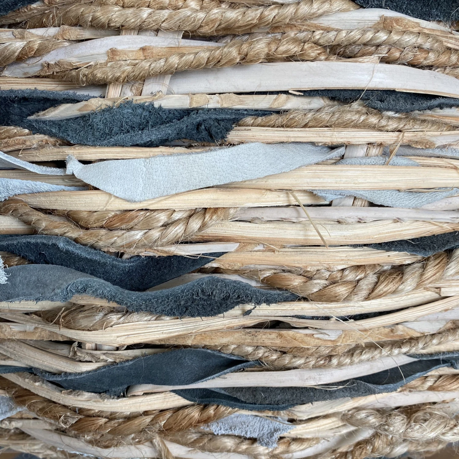 Nkuku Bamboo and Leather Basket - Handwoven Storage Solution for Home Decor 4 Nkuku Bamboo and Leather Basket