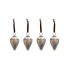 Nkuku Large Oiled Antique Khutu Baubles Set of 4