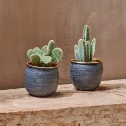 Nkuku Antique Black & Brass Tembasi Planter - Small