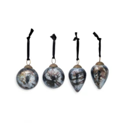Nkuku Jalshara Baubles - Antique Smoke - Set of 4