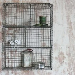 Nkuku Large Distressed Grey Locker Room Shelf Unit