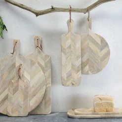 Nkuku Small Wooden Nalbari Platter - Handcrafted Tableware for Stylish Dining 4 Nkuku Small Wooden Nalbari Platter