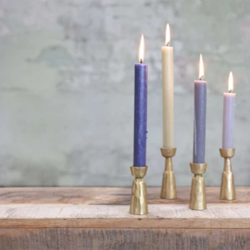 Nkuku Jahi Brass Candlestick - Small | Handcrafted Brass Candle Holder for Home Decor 2 Nkuku Jahi Brass Candlestick - Small