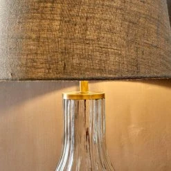 Nkuku Tall Clear Glass Varanisi Lamp