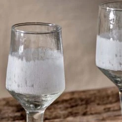 Nkuku Small Clear Anara Etched Wine Glass