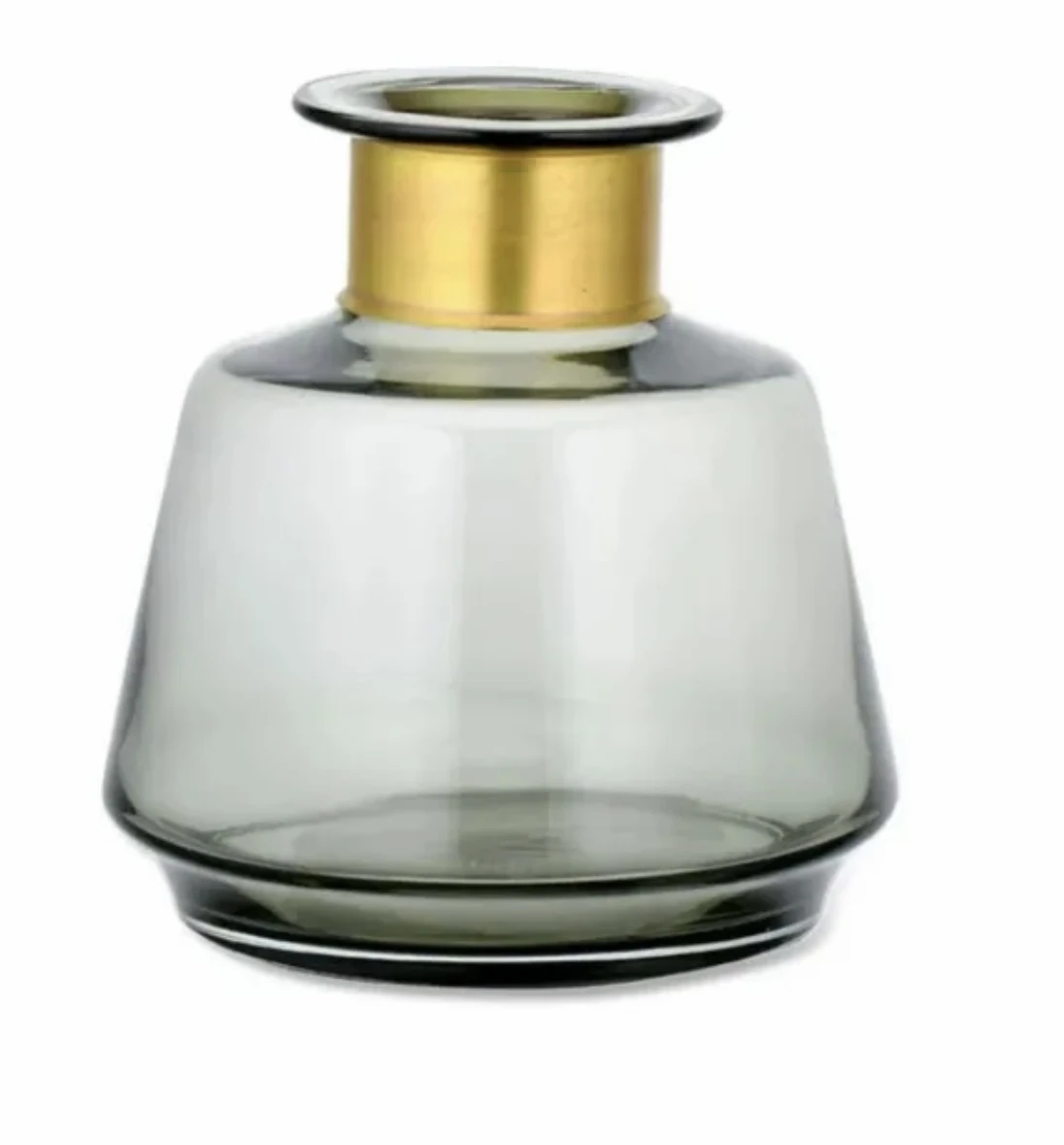 Nkuku Miza Glass Smoke Vase - Elegant Room Decor for Modern Homes 1 Nkuku Miza Glass Smoke Vase