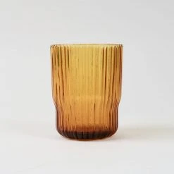 Nkuku Set of 4 Fali Amber Glass Tumbler