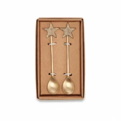 Nkuku Star Brass Teaspoon - Set of 2 Gift Set