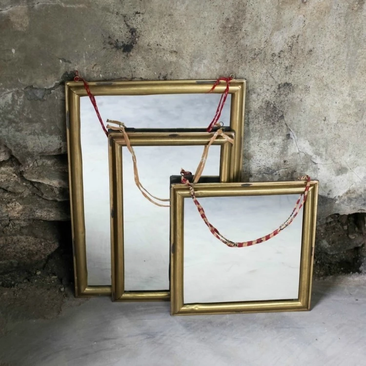 Nkuku Small Kariba Framed Mirror - Handcrafted Room Decor for Modern & Rustic Interiors 2 Nkuku Small Kariba Framed Mirror