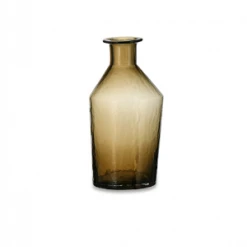 Nkuku Coffee Brown Zaani Glass Vase