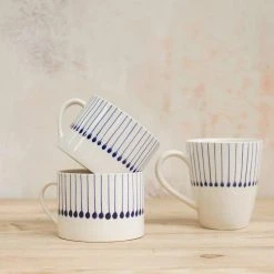 Nkuku Set of 2 Large Indigo Ceramic Iba Mug
