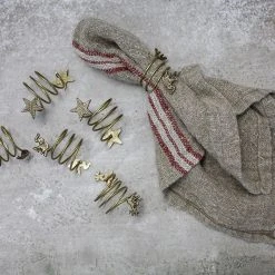 Nkuku Set of 4 Antique Brass Stag Napkin Rings - Elegant Table Accessories 5 Nkuku Set of 4 Antique Brass Stag Napkin Rings