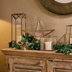 Nkuku Brass Menni Lantern Hexagon - Handcrafted Room Decor for Modern & Traditional Homes 5 Nkuku Brass Menni Lantern Hexagon