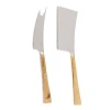 Nkuku Brushed Gold Ena Brass Cheese Knife Set