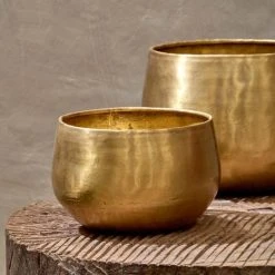 Nkuku Atsu Brass Planter - Large