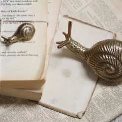 Nkuku Brass Snail Paperweight - Large