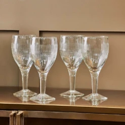 Nkuku Set of 4 Clear Mila Wine Glass