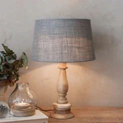 Nkuku Usha Mango Wood Lamp