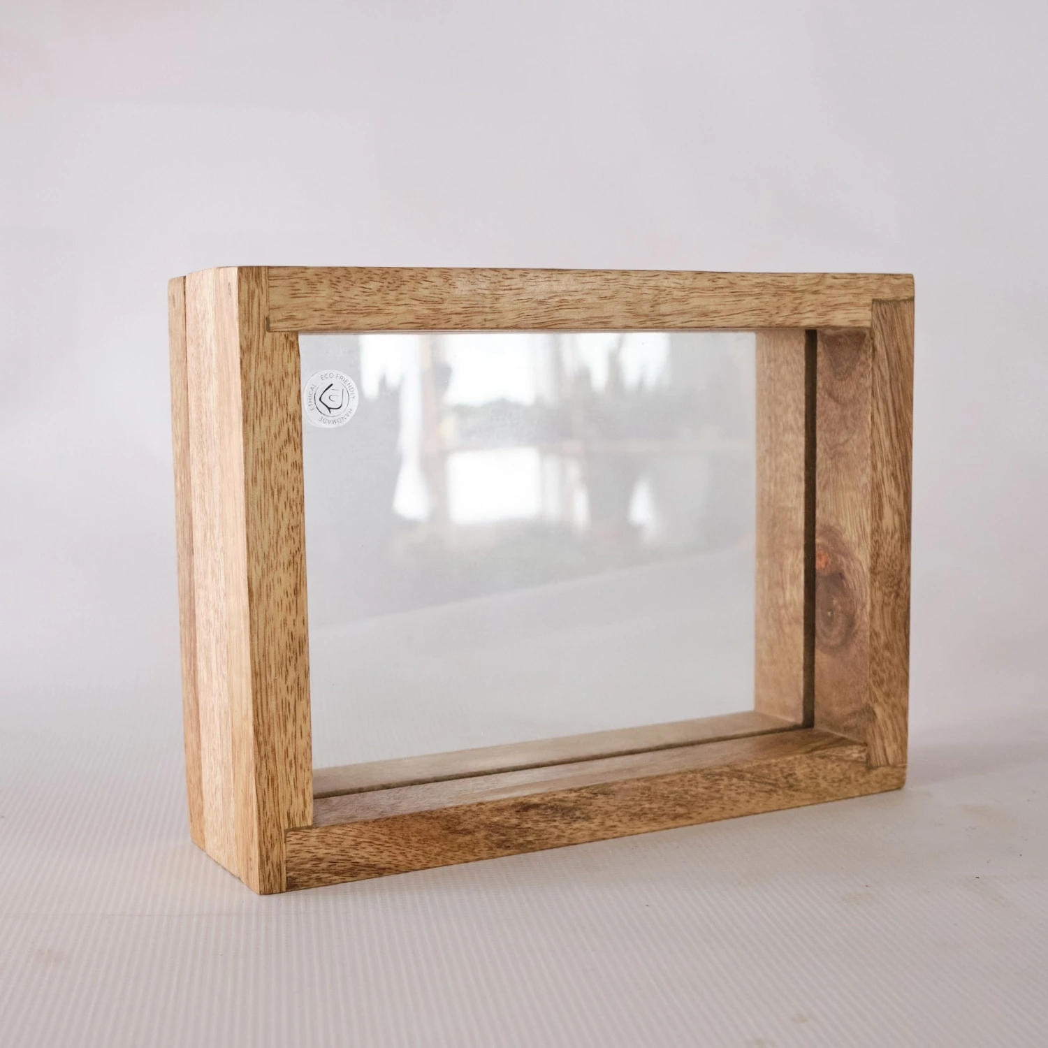 Nkuku Free-Standing Mango Wood Photo Frame - Handcrafted Room Decor 1 Nkuku Free-Standing Mango Wood Photo Frame