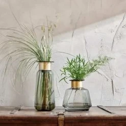 Nkuku Miza Glass Smoke Vase - Elegant Room Decor for Modern Homes 3 Nkuku Miza Glass Smoke Vase