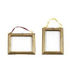 Nkuku 20x25.5 cm Brass and Glass Kariba Horizontal Frame