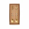 Nkuku Leaf Brass Teaspoon - Set of 2 Gift Set