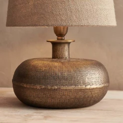 Nkuku Large Lumbu Lamp with Large Dia Jute Lampshade
