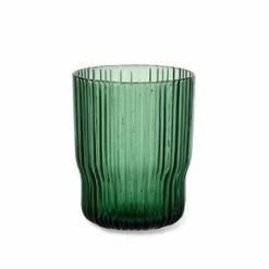 Nkuku Teal Fali Glass Tumbler - Set of 4
