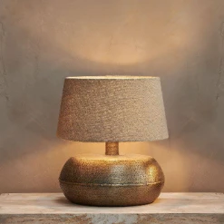 Nkuku Large Lumbu Lamp with Large Dia Jute Lampshade