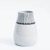 Nkuku Small Ceramic Black & White Matchstick Vase