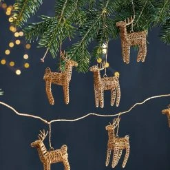 Nkuku Ramya Wire Reindeer Garland - Handcrafted Room Decor for Festive Seasons 5 Nkuku Ramya Wire Reindeer Garland