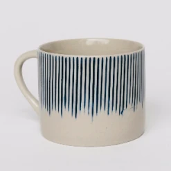 Nkuku Navy & White Striped Mug
