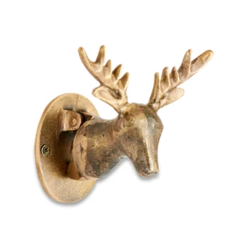 Nkuku Stag Brass Door Knocker - Elegant & Durable Home Improvement Accessory 1 Nkuku Stag Brass Door Knocker