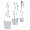Nkuku Viri Hanging Planter - Clear Hammered Glass