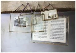 Nkuku Medium Kiko Antique Brass Hanging Frame 5 x 7 inch Landscape
