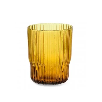 Nkuku Fali Amber Glass Tumbler - Elegant Drinkware for Home, Kitchen & Dining 1 Nkuku Fali Amber Glass Tumbler