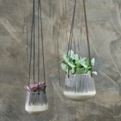 Nkuku Matamba Black Lines Large Hanging Planter