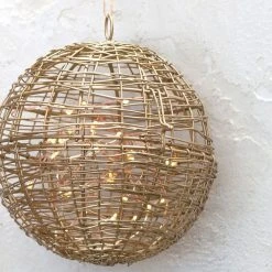 Nkuku Large Brass Ngoni Giant Opening Bauble