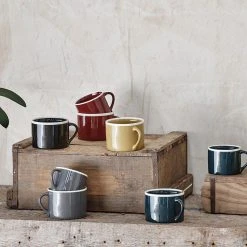 Nkuku Large Dark Teal Datia Mug