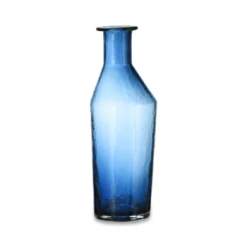 Nkuku Zaani Large Glass Vase - Indigo Blue