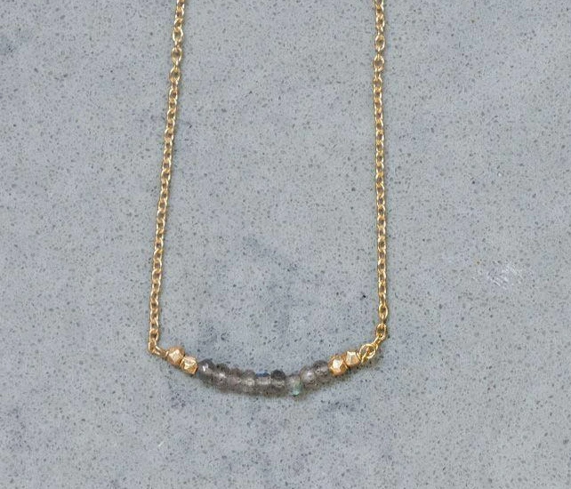 Nkuku Bego Labradorite Necklace - Handcrafted Women's Jewelry 2 Nkuku Bego Labradorite Necklace