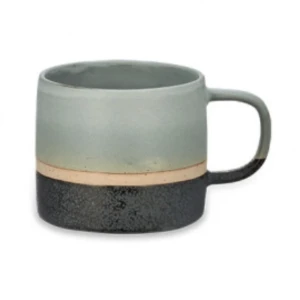 Nkuku Enesta Dipped Mug in Dusty Blue - Handcrafted Ceramic Coffee Cup 1 Nkuku Enesta Dipped Mug In Dusty Blue