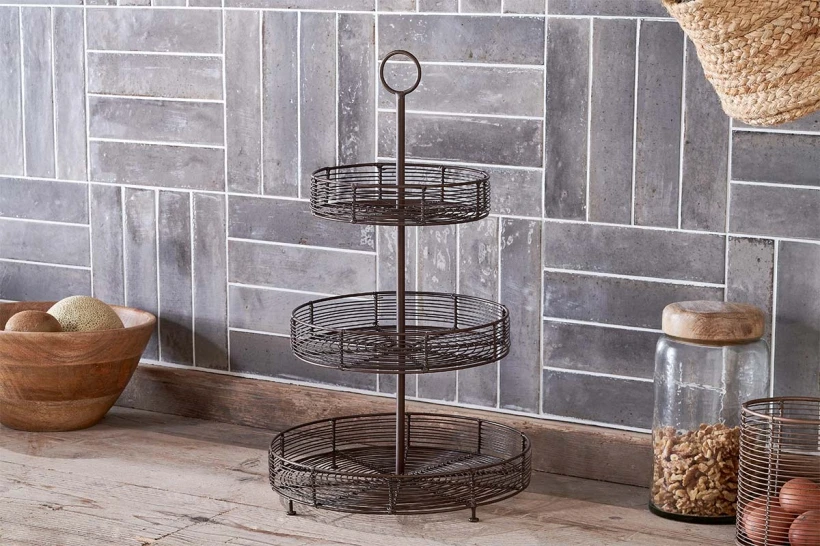 Nkuku Wire Tiered Kitchen Stand - Stylish & Functional Storage Solution 3 Nkuku Wire Tiered Kitchen Stand