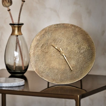 Nkuku Okota Standing Clock - Antique Brass | Elegant Room Decor 2 Nkuku Okota Standing Clock - Antique Brass