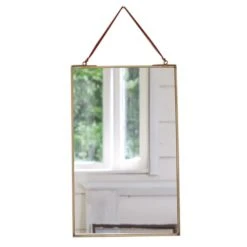 Nkuku Kiko Rectangular Brass Mirror