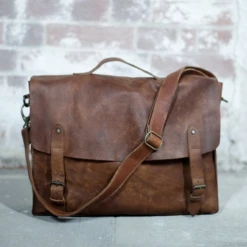 Nkuku Brown Leather Satchel Bag