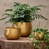 Nkuku Atsu Brass Planter Medium