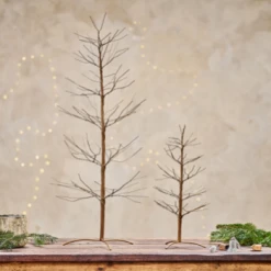 Nkuku Charida Wire Christmas Tree - Brass - Small | Handcrafted Holiday Decor 5 Nkuku Charida Wire Christmas Tree - Brass - Small