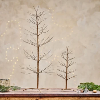 Nkuku Charida Wire Christmas Tree - Brass - Small | Handcrafted Holiday Decor 3 Nkuku Charida Wire Christmas Tree - Brass - Small