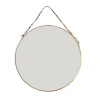 Nkuku Large Round Kiko Brass Mirror